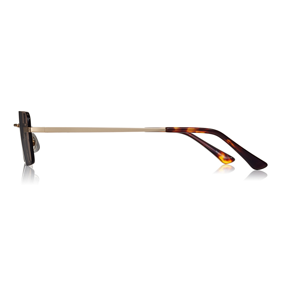 OWNDAYS | SUN Gold Rimless Rectangle left side